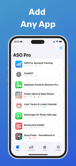 ASO Pro: Keyword Tracking on iPhone, screenshot 1