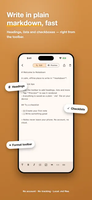 Notedown: Markdown Notes screenshot 1
