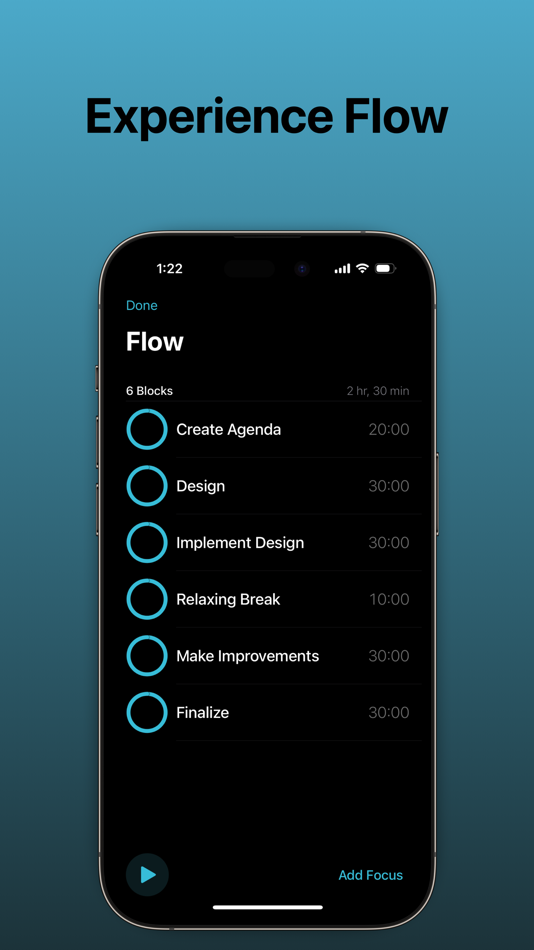 #2. Flow - Focus Time Blocking (iOS) Podle: Nathaniel Tedesco