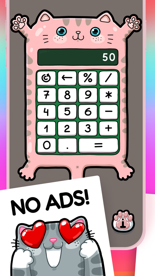 #2. Cuteculator (iOS) 由: Hanna Peraroslaya