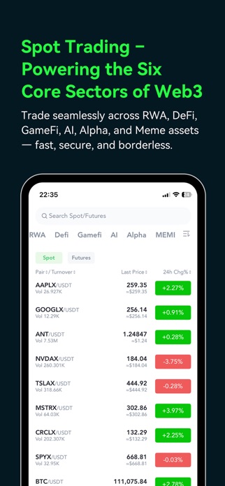 AllinX: Exchange & Crypto BTC Screenshot 2 of 4