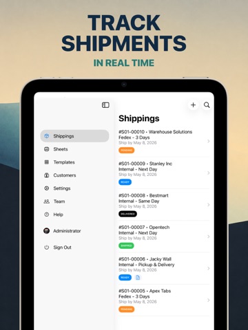 Shipping for Business iPad screenshot