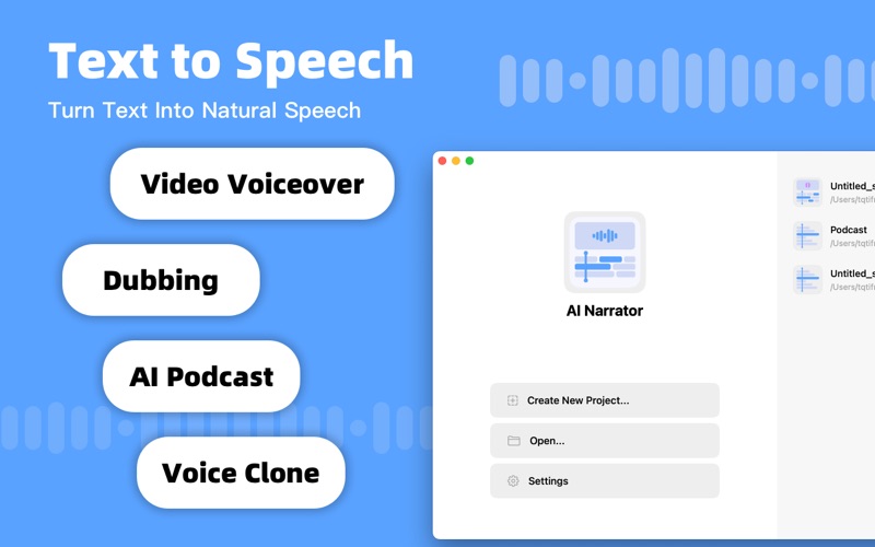 AI Narrator - Text to Speech iPhone screenshot