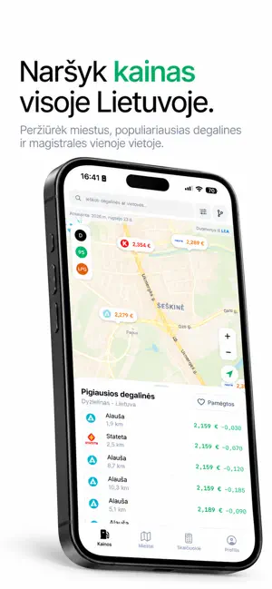 Degalų kainos screenshot 1