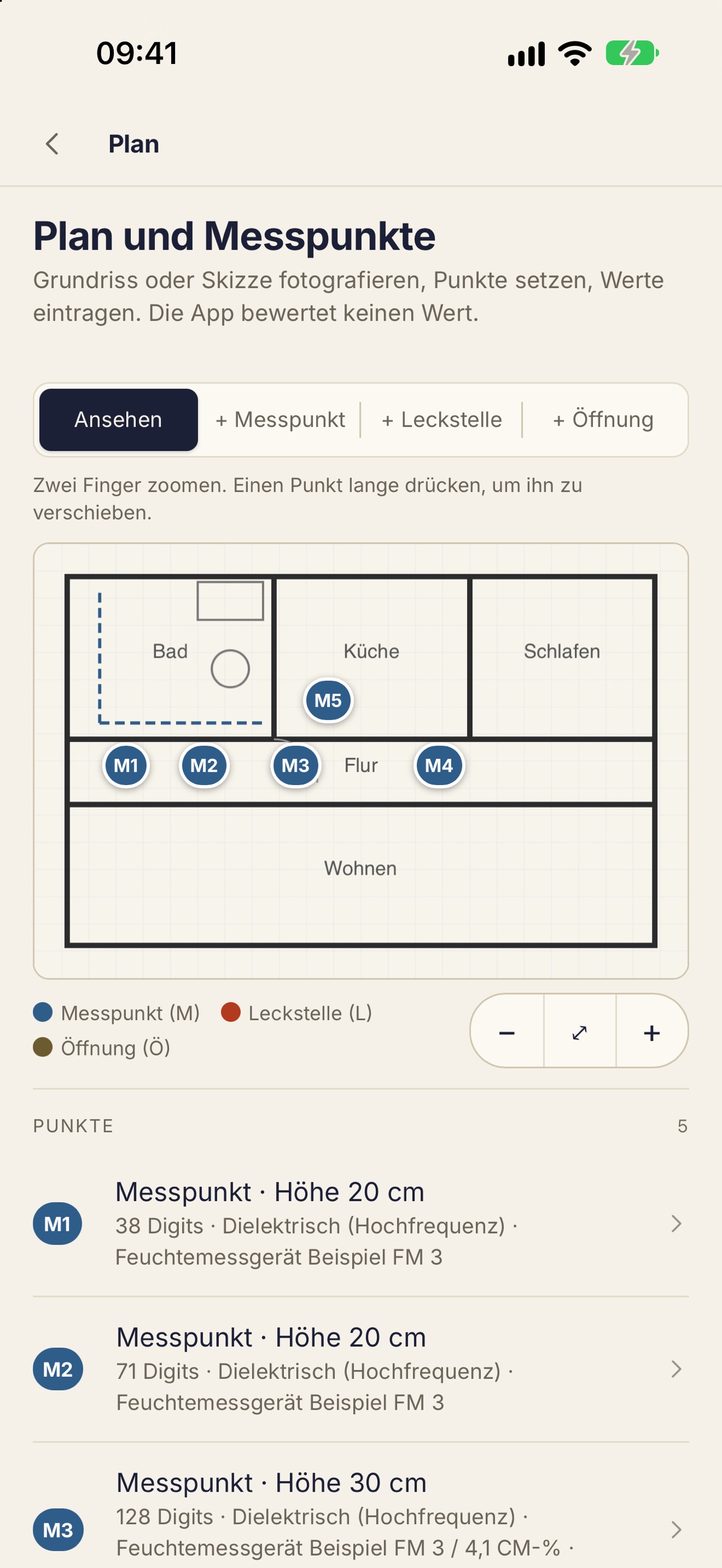 Screenshot 2 of Leckortung – Bericht & PDF