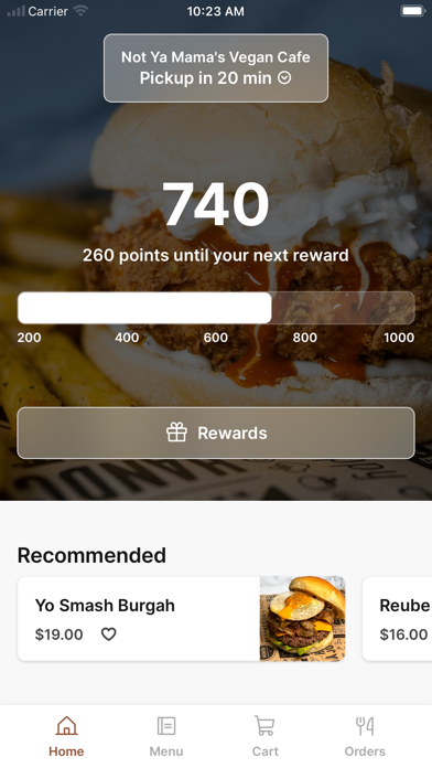 Not Ya Mamas Vegan Cafe iPhone screenshot 1 - Food & Drink app