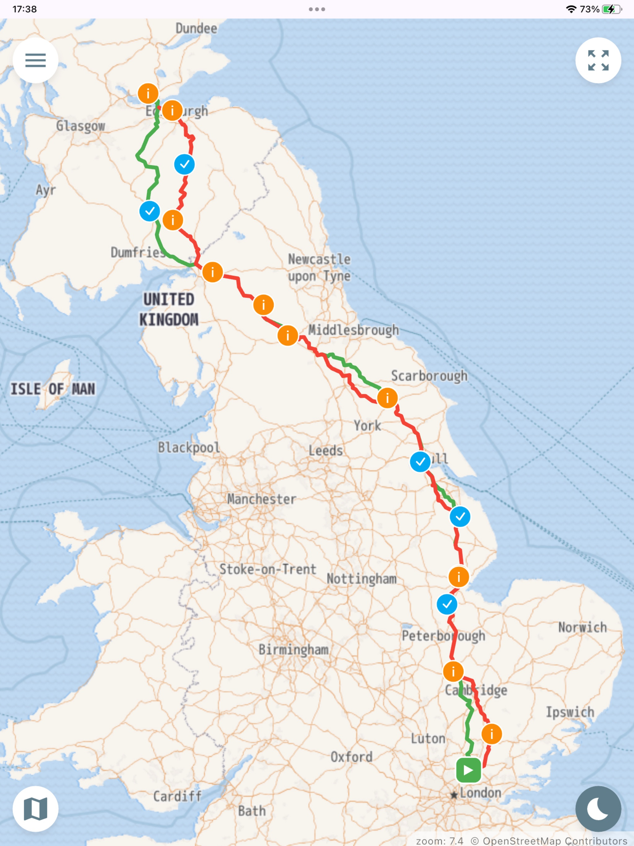 Brevet Map: Offline Cycle Navi