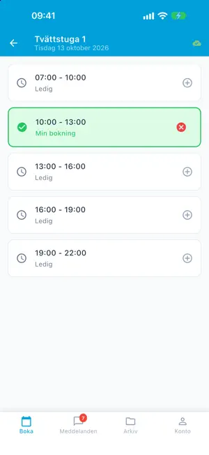 Boka tvättid screenshot 2
