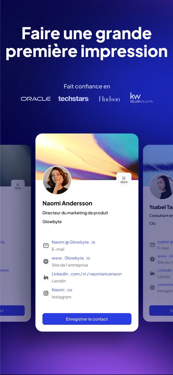Screenshot #1 pour Fluer : Carte visite numérique