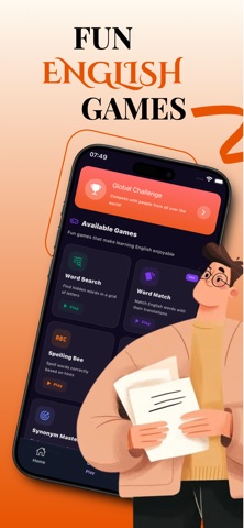 Learn English with AI Stories iPhone screenshot