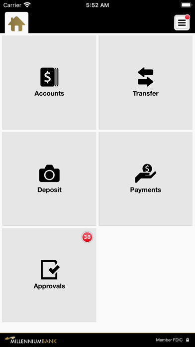 Millennium Bank Mobile Biz Screenshot