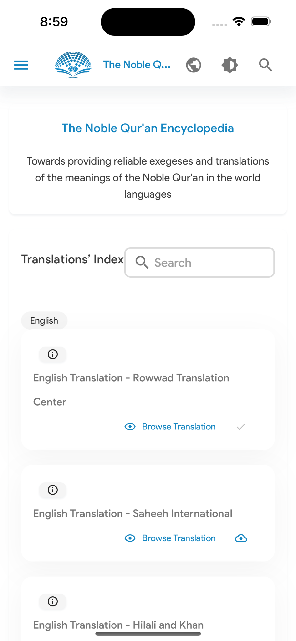 Translations of Quran meanings