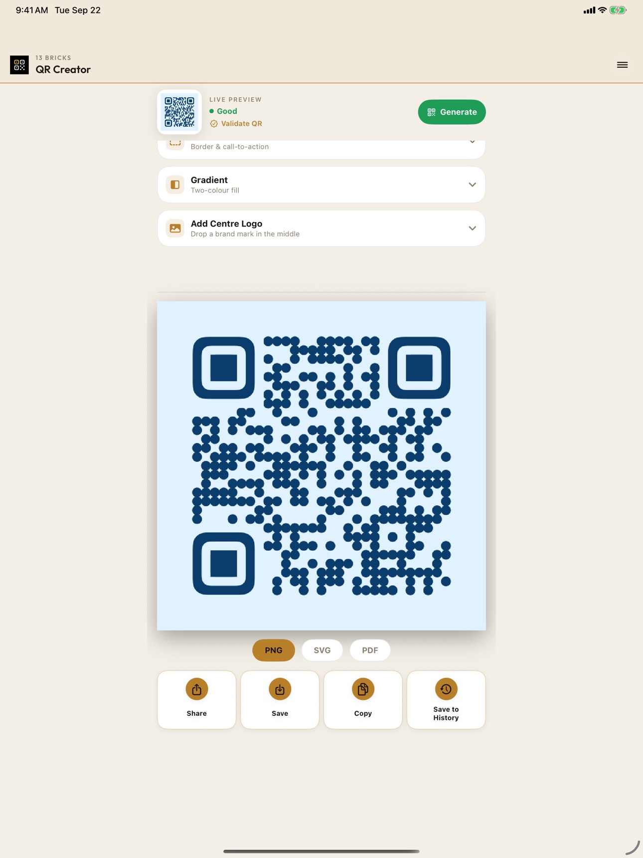 Screenshot 7 of 13 Bricks QR Creator