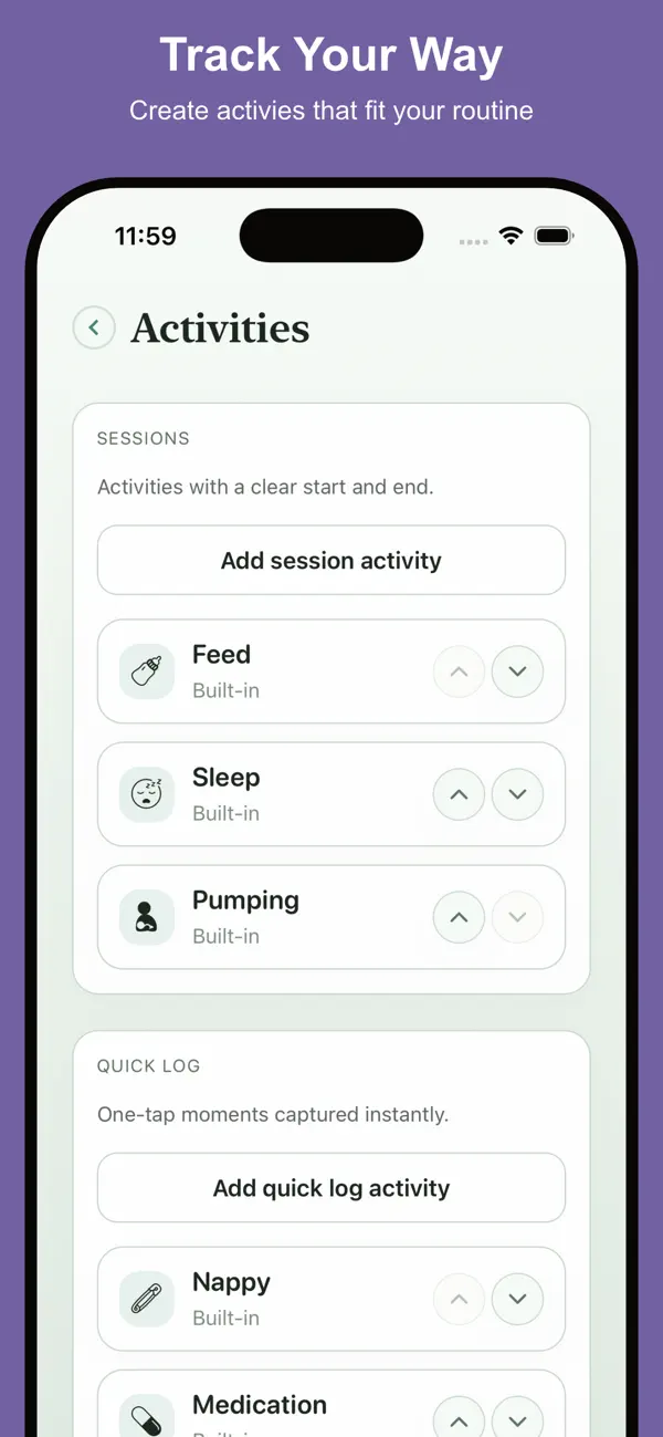 Screenshot #2 pour Hatchling - Baby Tracker