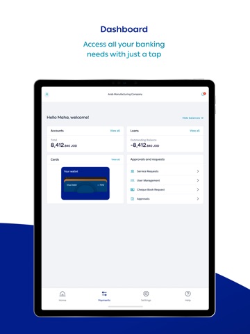 Arab Bank – SME iPad screenshot
