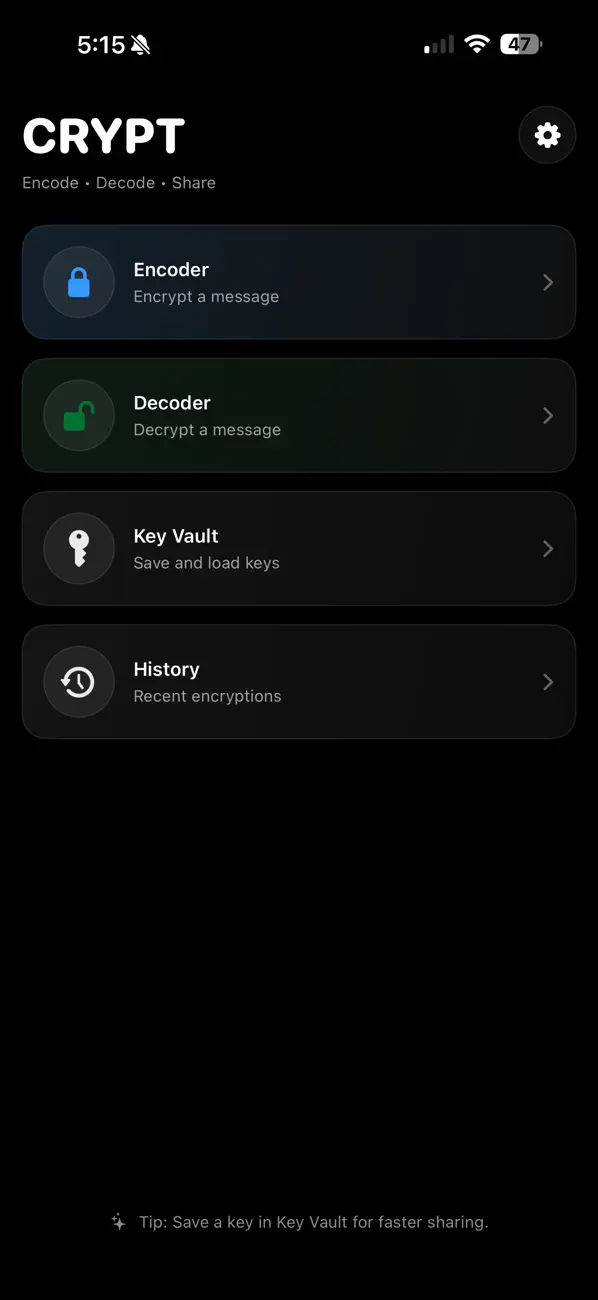#1. Crypt Secure (iOS) Podle: ZANE LEWIS FREEMAN