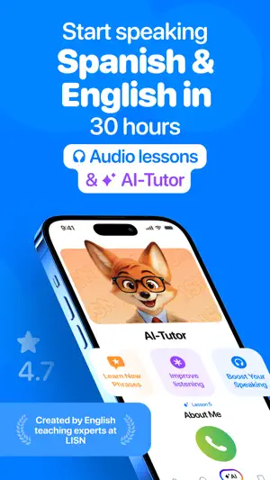 Speak English & Spanish : Lisn screenshot 1