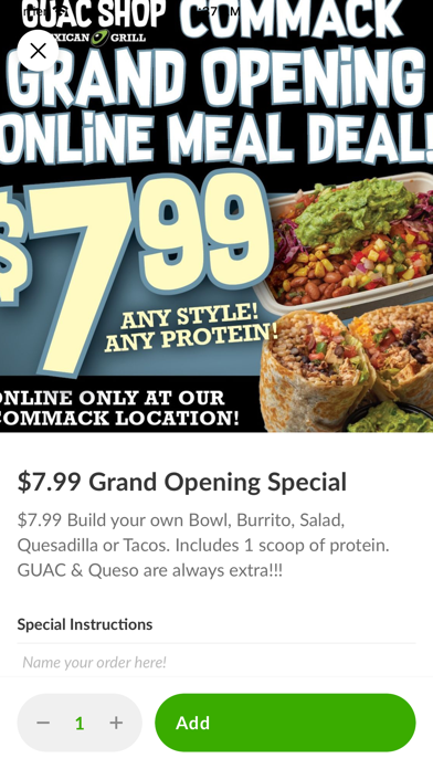 Guac Shop Mexican Grill Screenshot