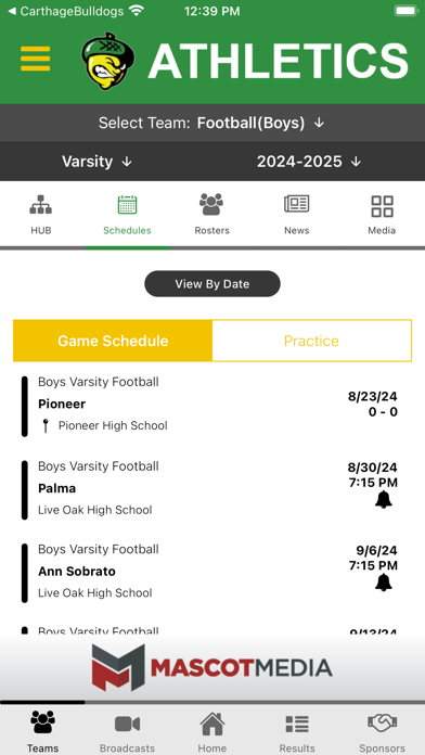Live Oak Athletics Screenshot