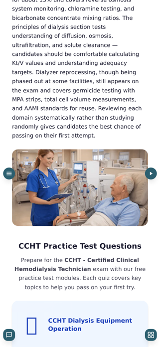 CCHT Practice Test Screenshot 1 of 1