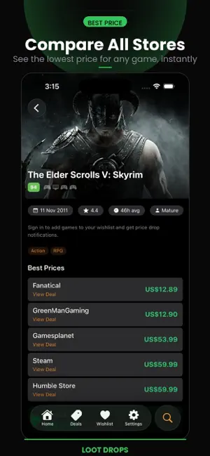 Loot Drops: Game Price Tracker screenshot 1