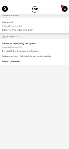 LGP Åkeri Connect screenshot