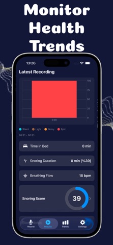 SnoreScan : Snore Score & Log iPhone screenshot