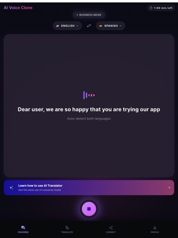 AI Voice Clone: Translator iPad screenshot
