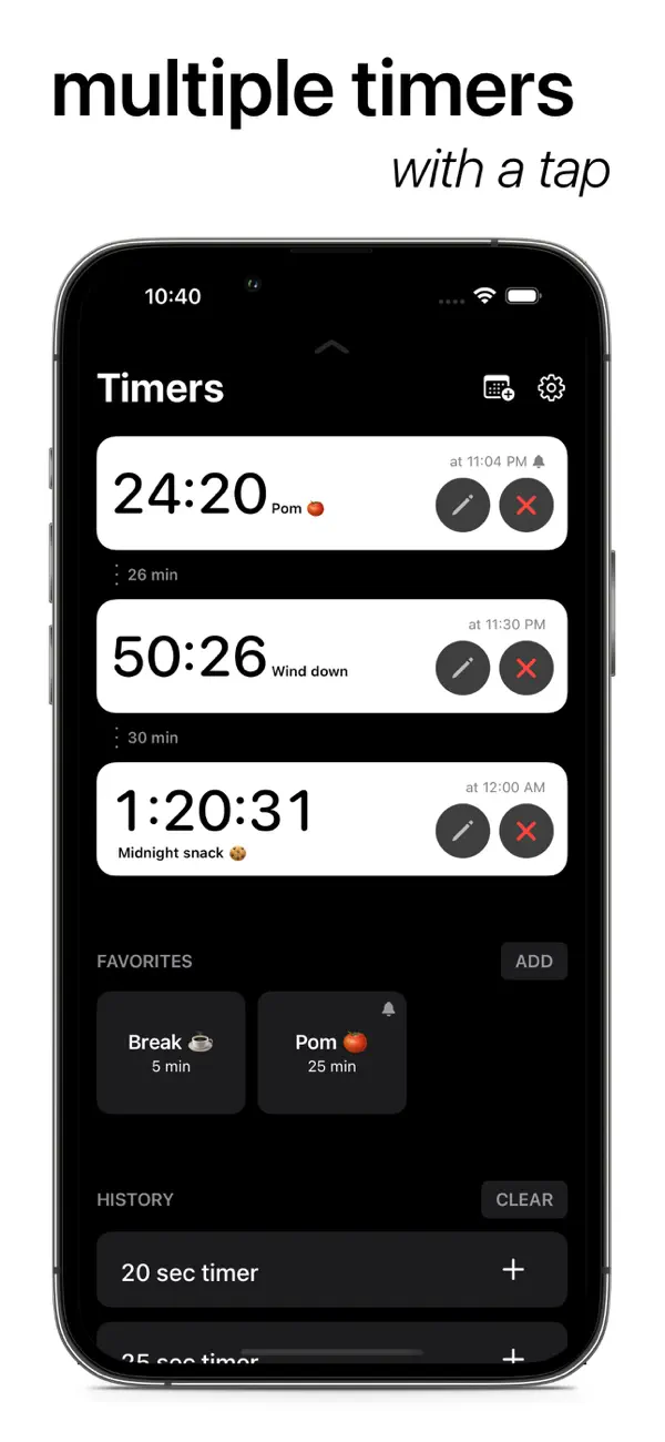Screenshot #2 pour re:timer – a modern timer