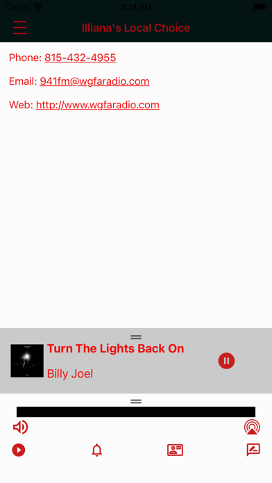 WGFA 94.1 FM Screenshot