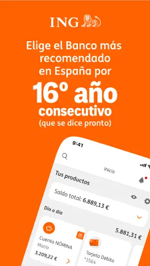 Captura de pantalla de ING Banca Móvil Y Finanzas en iPhone 1