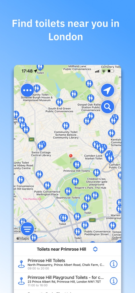 Toilets4London - Navigation App | MWM