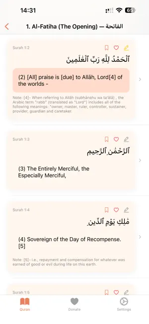 Simple Quran App screenshot 1