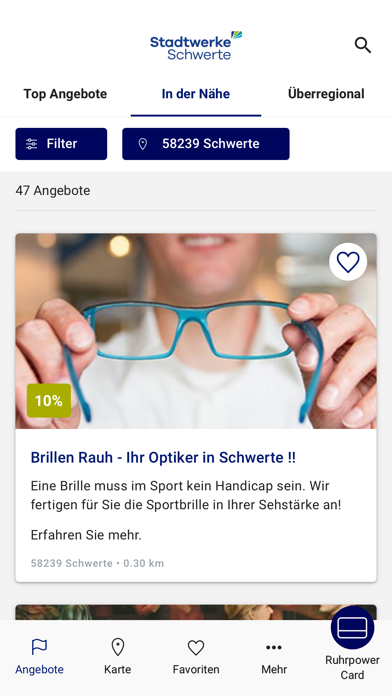 RuhrpowerCard APP Screenshot