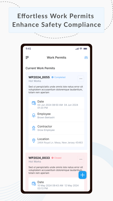 SHEQ Work Permit APP Screenshot