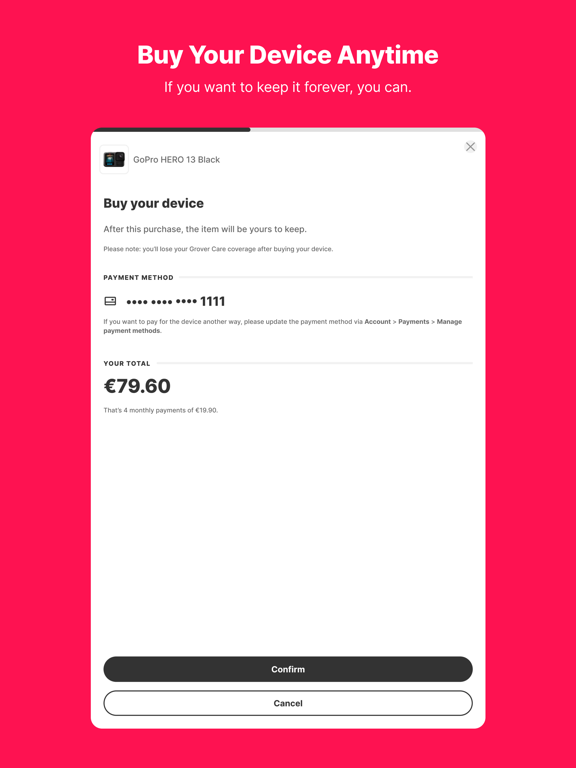 Grover – rent tech flexibly iPad screenshot