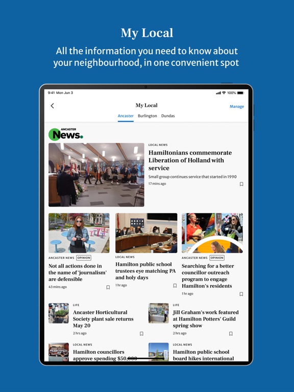 The Hamilton Spectator iPad screenshot 6 - News app