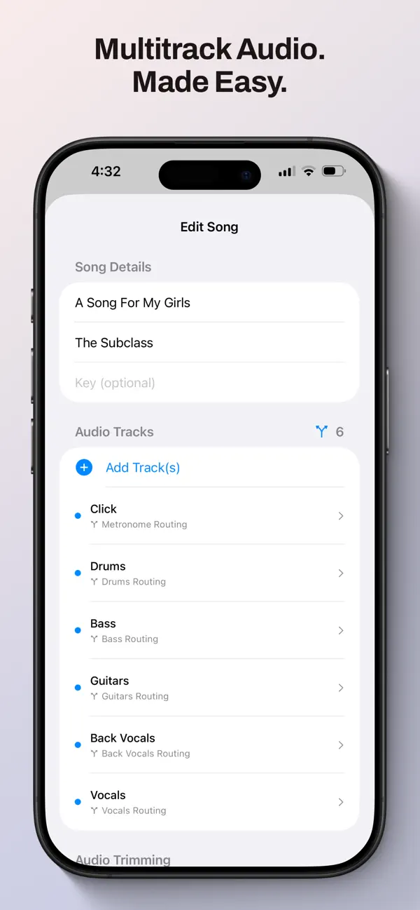 Screenshot #2 pour Multitrack Audio Player
