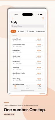 Fryly: Air Fryer Cook Times screenshot 1
