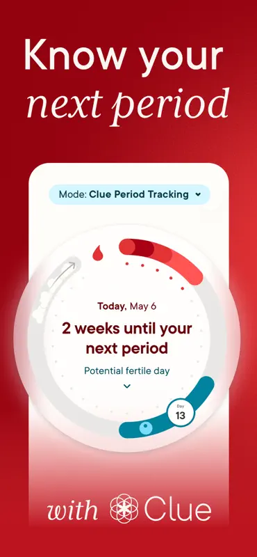 Clue Period & Cycle Tracker screenshot 1 of 9