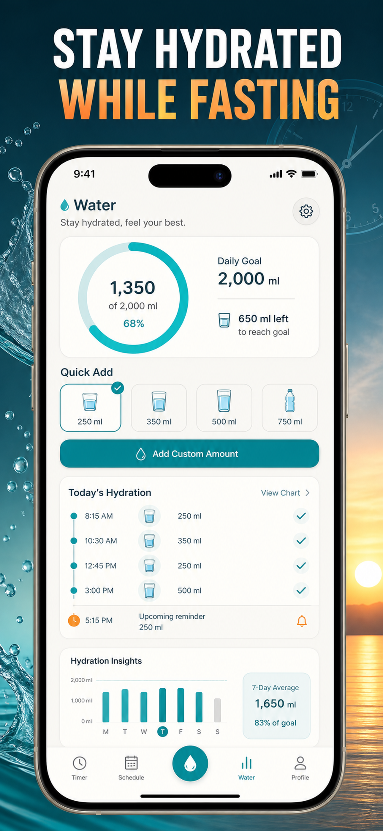 Fasting Timer & Hydration Log screenshot 5