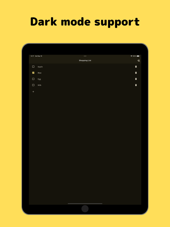 Shared Simple Shopping List iPad screenshot 3 - Shopping app