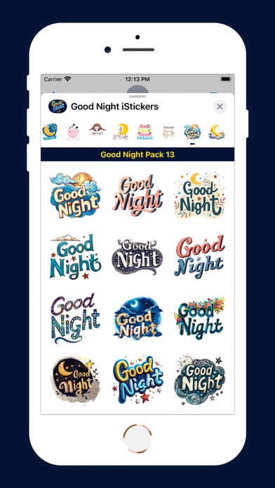 Good Night iStickers Screenshot