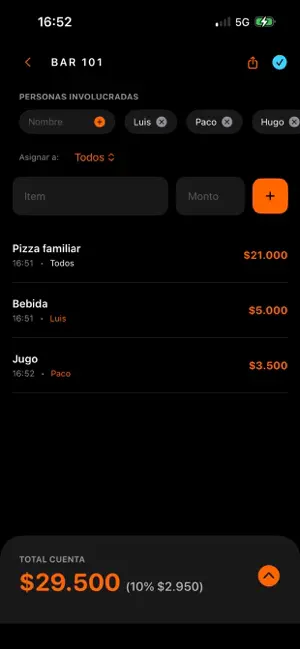 Dividir la cuenta screenshot 3