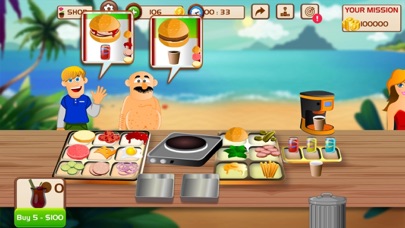 Beach Fast Food Cooking Tycoon Screenshot