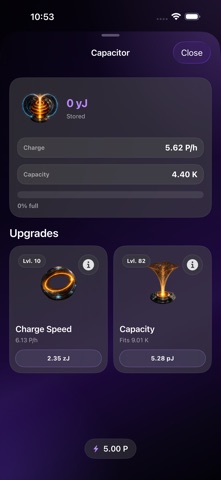 Energy Clicker: Idle Tapper iPhone screenshot