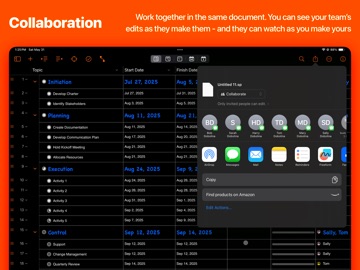 SheetPlanner iPad screenshot