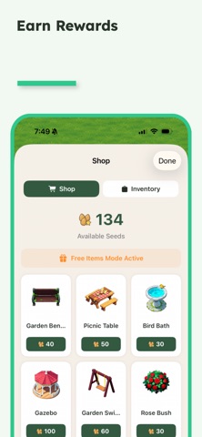 Grow Buddies - Plant Care Game iPhone screenshot