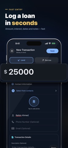 Debt Book - Loan & IOU Tracker Screenshot 6 of 9