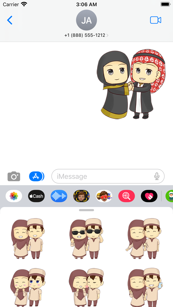 Hijab Couple Love Stickers